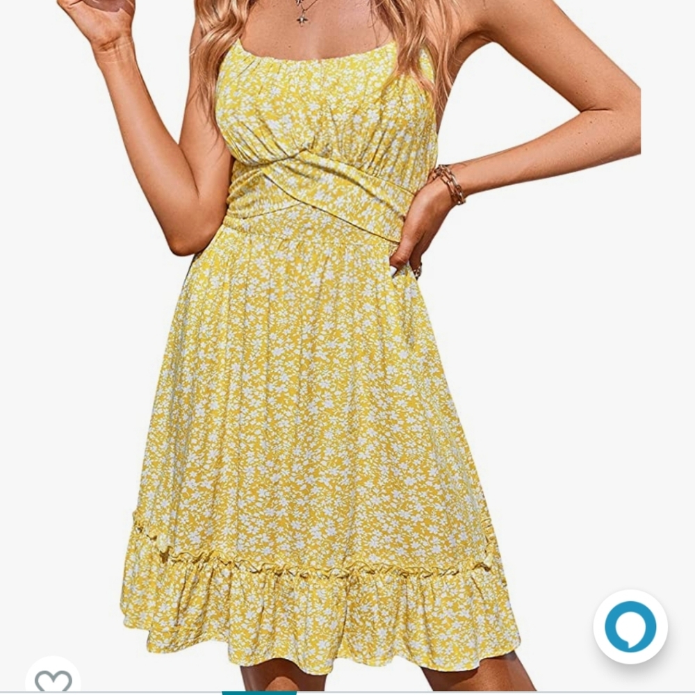 Yellow strappy sun dress